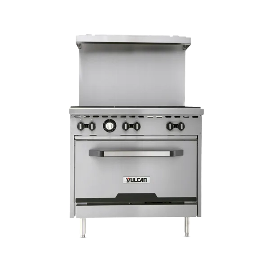 Estufa 6 Quemadores con Horno a Gas Vulcan SX36-6BP