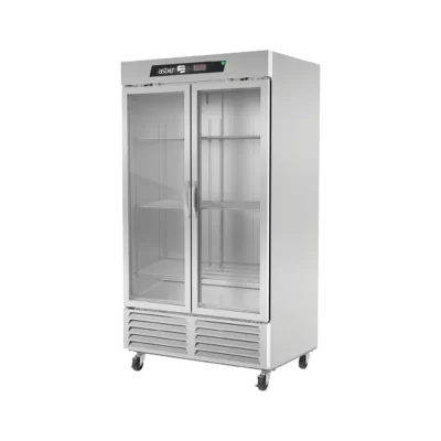 Refrigerador de Acero Inoxidable 2 Puertas de Vidrio 37 Pies Cúbicos ASBER ARR-37-G HC
