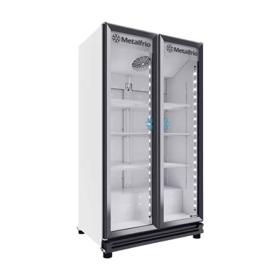 Refrigerador 2 Puertas de Vidrio 25.5 Pies Cúbicos METALFRIO RB550