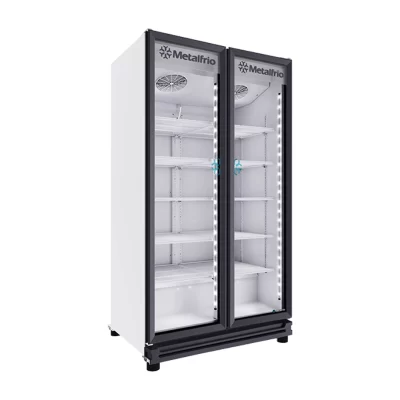 Refrigerador 2 Puertas de Vidrio 38.5 Pies Cúbicos METALFRIO RB680