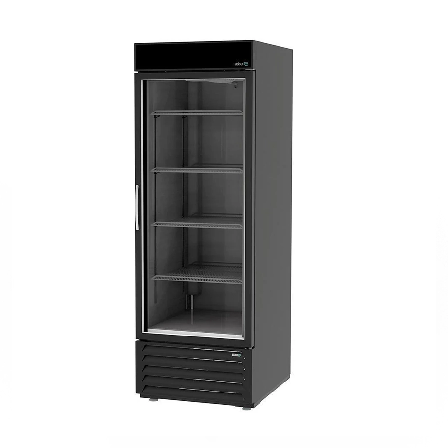 Congelador Exhibidor 1 Puerta de Cristal ASBER AFM-17-HC Merchandiser 17 pies cúbicos