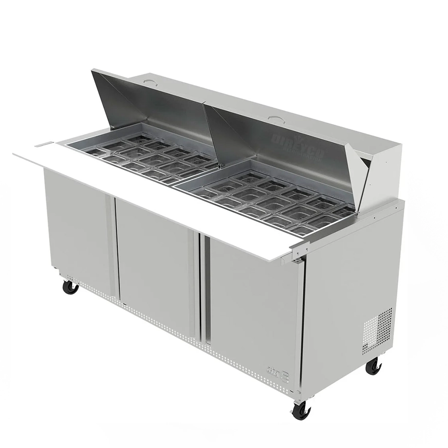 Mesa de Preparación de Pizzas ASBER APTP-72-HC 20.6 Pies Cúbicos Professional Line Neo Series