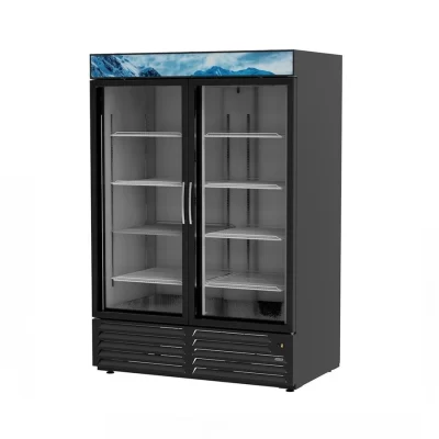 Refrigerador Exhibidor 2 Puertas de Cristal ASBER ARMD-37-HC Merchandiser Line 37 pies cúbicos